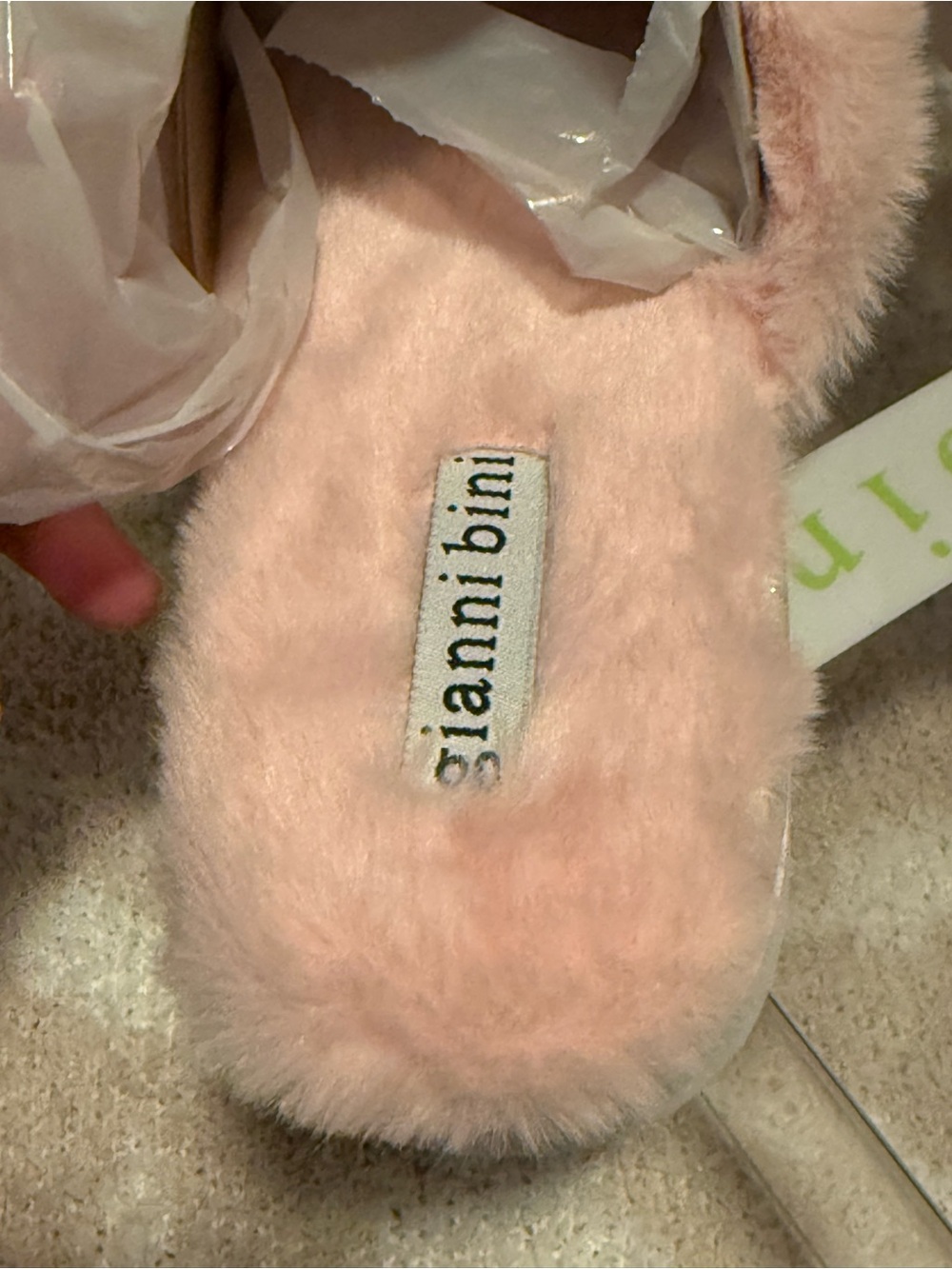 Gianni Bini Pink Sparkle Bow Slippers - Picture 5 of 8